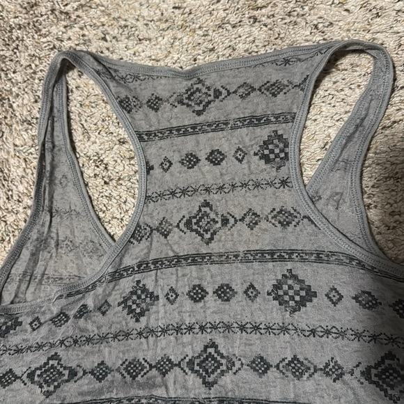 Gray Patterned Women's Tank Top - Picture 3 of 4